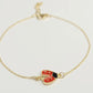 18k Lady Bug Bracelet
