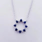 Blue Sapphire Diamond Necklace